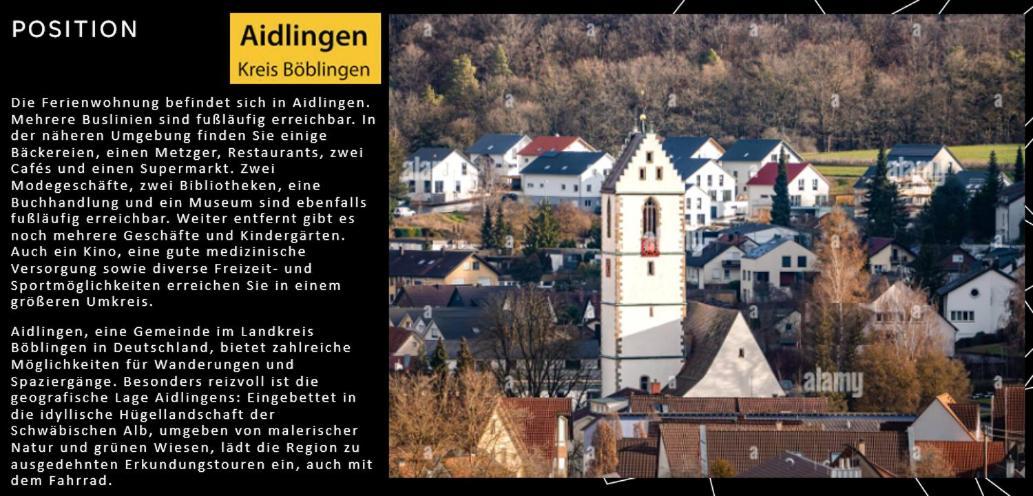 Willkommen Im Casa Felice, Der Wohlfuehl Oase Mit Balkon, 4 Betten Und Homeoffice Platz Aidlingen المظهر الخارجي الصورة